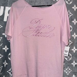 Boohoo Light Pink Script Tee